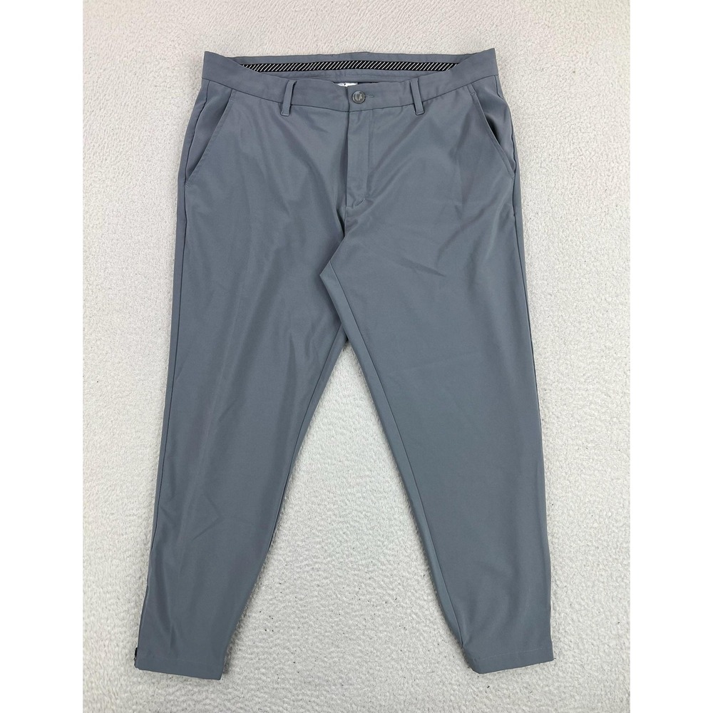 Primo Golf Pants Mens 36 Short Gray Stretch Golf Joggers Zip Hem Pockets